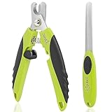 pecute Dog Nail Clippers Professional Sharp Stainless Steel Pet Nail Trimmers with Safety Gards and Bonus Nail File for Medium to Large Dogs