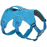 Ruffwear Web Master Multi-Use Dog Harness, Rugged Environments, Working Dogs, Medium Breeds, Adjustable Fit, Size: Medium (69-81cm), Blue Dusk